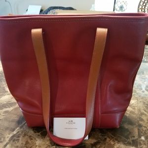 Red Coach handbag